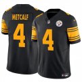Cheap Men's Pittsburgh Steelers #4 DK Metcalf Black 2025 F.U.S.E. Color Rush Vapor Untouchable Limited Football Stitched Jersey