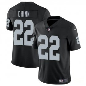 Men\'s Las Vegas Raiders #22 Jeremy Chinn Black 2025 Vapor Football Stitched Jersey Cheap