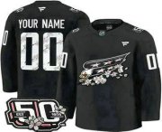Cheap Men's Washington Capitals Customized Black 50th Anniversary Authentic Jersey