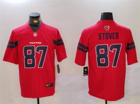 Cheap Men\'s Houston Texans #87 Cade Stover Red Vapor Untouchable Football Stitched Jersey