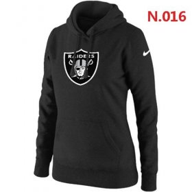 Wholesale Cheap Women\'s Las Vegas Raiders Logo Pullover Hoodie Black