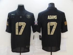 Wholesale Cheap Men\'s Green Bay Packers #17 Davante Adams Black Camo 2020 Salute To Service Stitched NFL Nike Limited Jersey