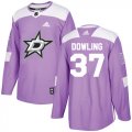 Cheap Adidas Stars #37 Justin Dowling Purple Authentic Fights Cancer Youth Stitched NHL Jersey