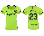 Wholesale Cheap Women's Barcelona #23 Umtiti Away Soccer Club Jersey