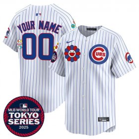 Cheap Youth Chicago Cubs ACTIVE PLAYER Custom White 2025 Tokyo Series Limited Stitched Baseball Jersey