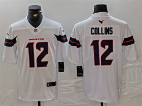 Cheap Men\'s Houston Texans #12 Nico Collins White Vapor Untouchable Stitched Football Jersey