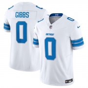 Cheap Men's Detroit Lions #0 Jahmyr Gibbs White 2025 F.U.S.E. Vapor Limited Football Stitched Jersey