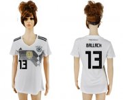 Wholesale Cheap Women's Germany #13 Ballack White Home Soccer Country Jersey