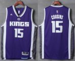 Wholesale Cheap Men's Sacramento Kings #15 DeMarcus Cousins NEW Purple Stitched NBA 2016-17 adidas Revolution 30 Swingman Jersey