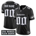Men's Seattle Seahawks Active Player Custom Black 2025 F.U.S.E. 'Gothic Rain City Shadows Edition' Vapor Limited Stitched Jersey Cheap Wholesale