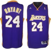 Wholesale Cheap Los Angeles Lakers #24 Kobe Bryant Revolution 30 Swingman Purple Jersey