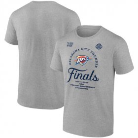 Men\'s Oklahoma City Thunder Heather Gray 2025 Western Conference Champions Locker Room Big & Tall Backcourt Violation T-Shirt Cheap