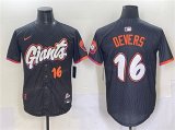 Cheap Men's San Francisco Giants #16 Rafael Devers Anthracite 2025 City Connect Limited Stitched Baseball Jersey