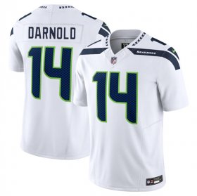 Men\'s Seattle Seahawks #14 Sam Darnold White 2024 F.U.S.E. Vapor Limited Football Stitched Jersey Cheap