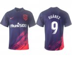 Wholesale Cheap Men 2021-2022 Club Atletico Madrid away aaa version purple 9 Soccer Jerseys