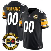 Mens Pittsburgh Steelers Throwback 1933 Patch black Vapor Limited All Stitched Jersey Cheap Wholesale
