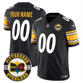 Mens Pittsburgh Steelers Throwback 1933 Patch black Vapor Limited All Stitched Jersey Cheap Wholesale