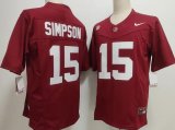 Men's Ty Simpson Crimson Alabama Crimson Tide #15 High School College football red jersey Cheap Wholesale