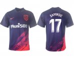 Wholesale Cheap Men 2021-2022 Club Atletico Madrid away aaa version purple 17 Soccer Jersey