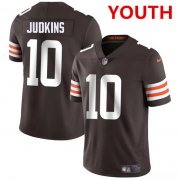 Youth Cleveland Browns #10 Quinshon Judkins Brown 2025 Vapor Limited Football Stitched Jersey Cheap