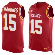 Wholesale Cheap Nike Chiefs #15 Patrick Mahomes Red Team Color Men's Stitched NFL Limited Tank Top Jersey