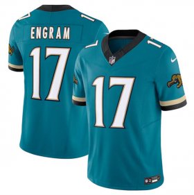 Men\'s Jacksonville Jaguars #17 Evan Engram Teal 2024 F.U.S.E. Prowler Throwback Vapor Limited Football Stitched Jersey