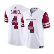 Wholesale Cheap Men's Washington Commanders #4 Curtis Samuel White 2023 F.U.S.E. Vapor Limited Football Stitched Jersey
