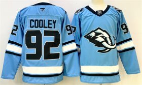 Men\'s Utah Mammoth #92 Logan Cooley Blue Stitched Jersey