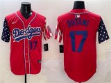 Cheap Men's Los Angeles Dodgers #17 Shohei Ohtani Red Limited Stitched Baseball Jersey