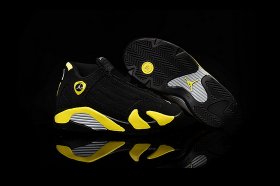 Wholesale Cheap Air Jordan 14 Kid Shoes Black/yellow