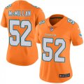Wholesale Cheap Nike Dolphins #52 Raekwon McMillan Orange Women's Stitched NFL Limited Rush Jersey