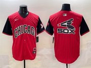 Cheap Mens Chicago White Sox Team Big Logo Red Black 2025 City Connect Limited Stitched Baseball Jersey