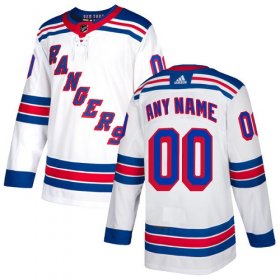 Wholesale Cheap Men\'s Adidas Rangers Personalized Authentic White Road NHL Jersey