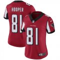 Wholesale Cheap Nike Falcons #81 Austin Hooper Red Team Color Women's Stitched NFL Vapor Untouchable Limited Jersey