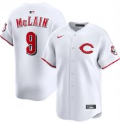 Cheap Men's Cincinnati Reds #9 Matt McLain White 2025 Home Limited Stitched Baseball Jersey