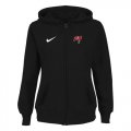 Wholesale Cheap Women's Tampa Bay Buccaneers Stadium Rally Full Zip Hoodie Black
