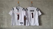Women's Cincinnati Bengals #1 Ja'Marr Chase White F.U.S.E. Vapor Football Stitched Jersey(Run Small) Cheap Wholesale