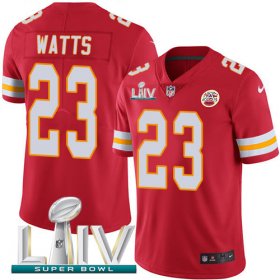 Wholesale Cheap Nike Chiefs #23 Armani Watts Red Super Bowl LIV 2020 Team Color Men\'s Stitched NFL Vapor Untouchable Limited Jersey