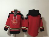 Men's Team Canada Blank 2025 Red Black Ageless Must-Have Lace-Up Pullover Hoodie Cheap