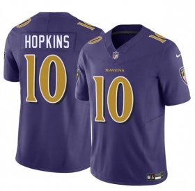 Men\'s Baltimore Ravens #10 DeAndre Hopkins Purple 2025 F.U.S.E. Vapor Limited Football Jersey Cheap