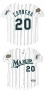 Men's Miami Marlins #20 Miguel Cabrera White 2003 Throwback Stitched Baseball Jersey Cheap Wholesale