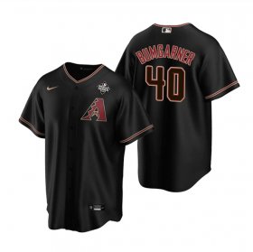 Men\'s Arizona Diamondbacks #40 Madison Bumgarner Black 2023 World Series Cool Base Stitched Baseball Jersey