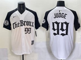 Cheap Men\'s New York Yankees #99 Aaron Judge White Black \'Gothic Legacy Edition\' Vapor Premier Limited Stitched Baseball Jersey