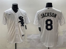 Men\'s Chicago White Sox #8 Bo Jackson White Cool Base Stitched Baseball Jersey Cheap