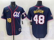 Men's American League #48 Jacob deGrom Navy 2025 All-Star Edition Limited Stitched Baseball Jersey Cheap Wholesale
