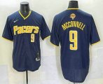 Cheap Men's Indiana Pacers #9 TJ McConnell Navy 2025 Finals Vapor Stitched Baseball Jersey