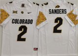 Cheap Men's Colorado Buffaloes #2 Shadeur Sanders White With XII Patch 2025 F.U.S.E. Stitched Football Jersey