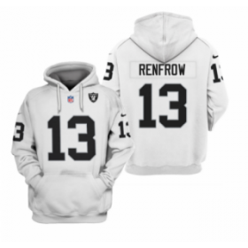 Wholesale Cheap Men\'s Las Vegas Raiders #13 Hunter Renfrow White 2021 Pullover Hoodie