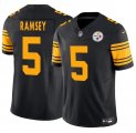 Cheap Youth Pittsburgh Steelers #5 Jalen Ramsey Black 2024 F.U.S.E. Color Rush Limited Football Stitched Jersey