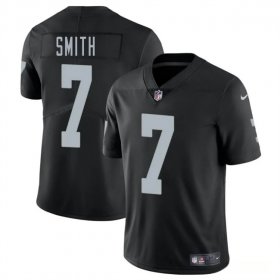 Men\'s Las Vegas Raiders #7 Geno Smith Black 2025 Vapor Football Stitched Jersey Cheap